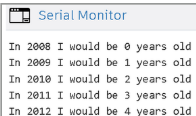 Serial Monitor Results